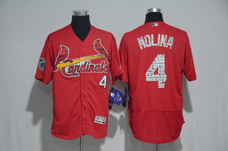 2017 MLB St. Louis Cardinals #4 Molina Red Spring Training Flex Base Jersey